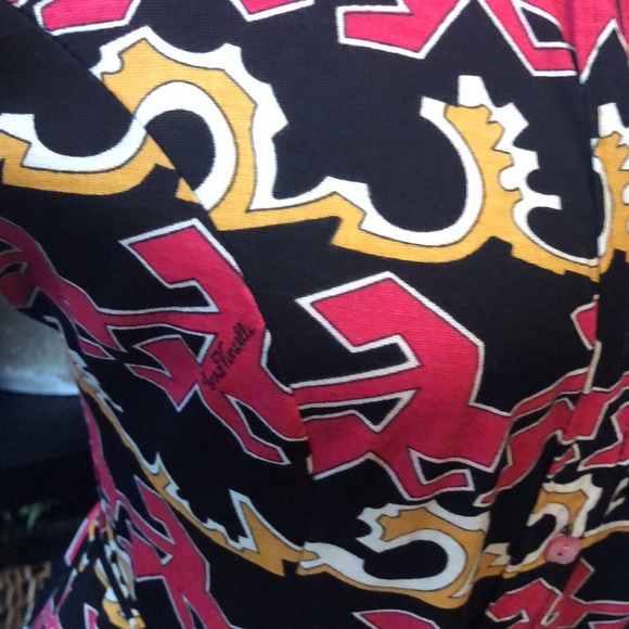 Rare Vintage Designer Enzo Vincelli psychedelic mod go go 60’s mini tunic dress - Picture 9 of 11